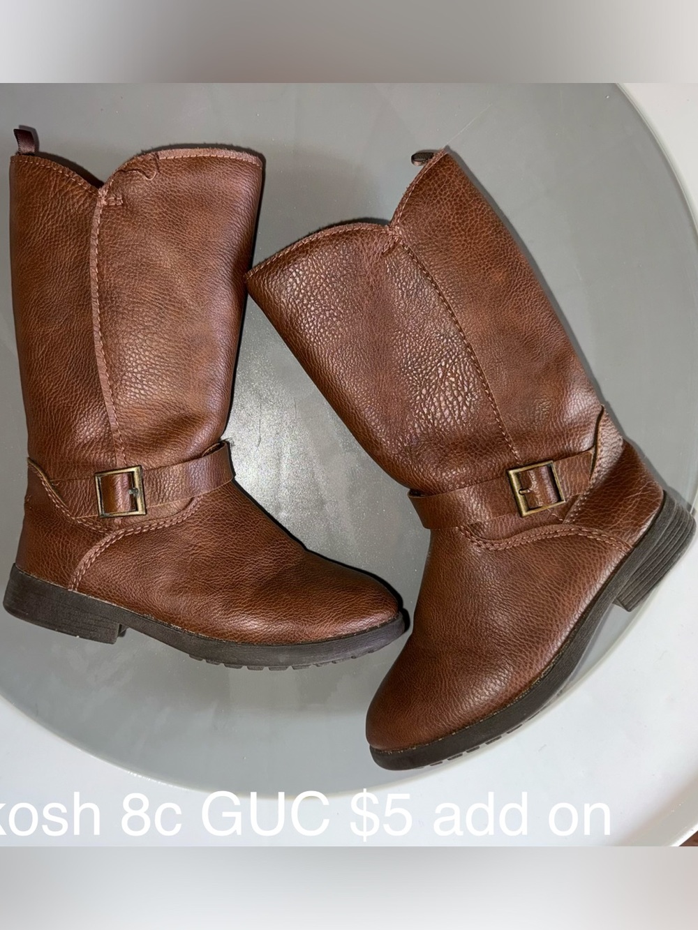 OshKosh B'gosh Brown Mid-Calf Buckle Boots